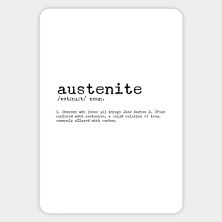 Austenite Dictionary Definition Sticker